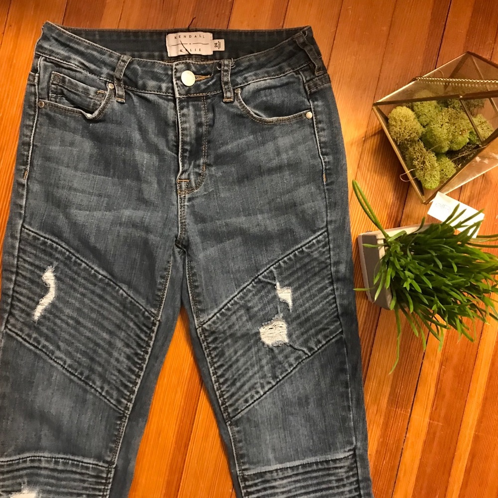 Kendall & Kylie Ribbed Skinny Jeans
